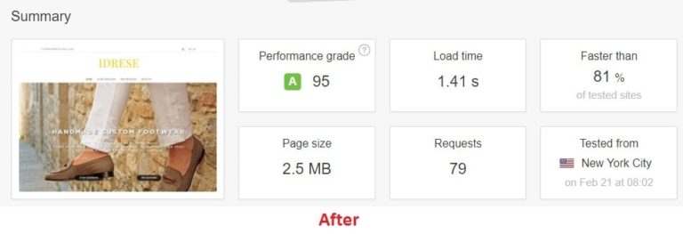 pindgom after optimization results