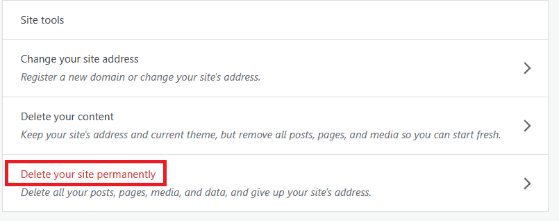 how to delete your WordPress site